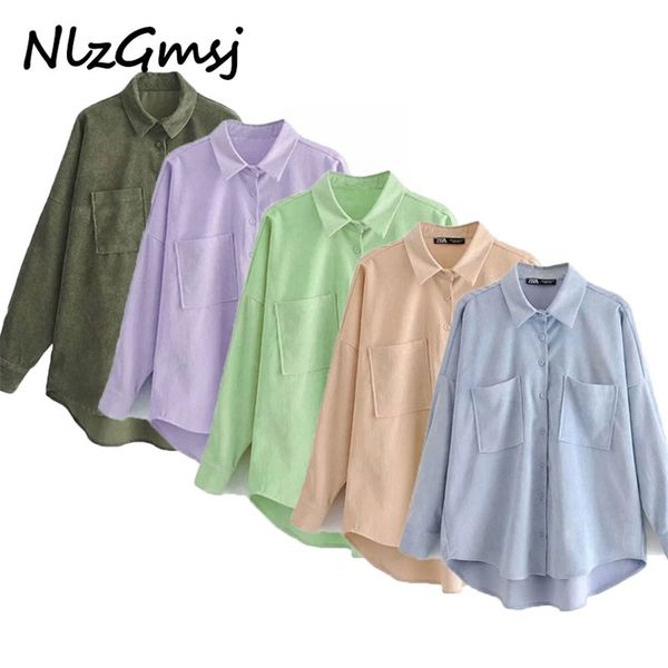 

spring blouse preppy oversize corduroy autumn za blouse women blusas mujer de moda boyfriend shirt womens and blouses 210719, White
