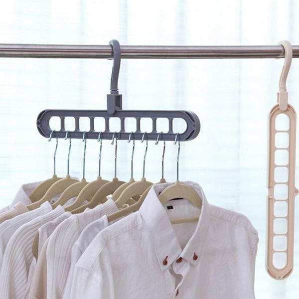 

laundry bags clothes hangers multi-port support hanger 3d space saving drying rack plastic clothing closet organizer est