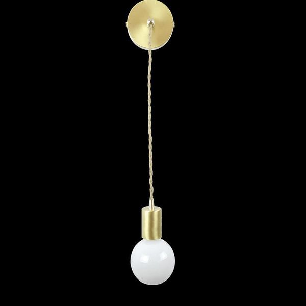 

wall lamp e27 brass socket with fabric wire and ceiling mount copper material light 110v 220v simple single head hang sconce fixture