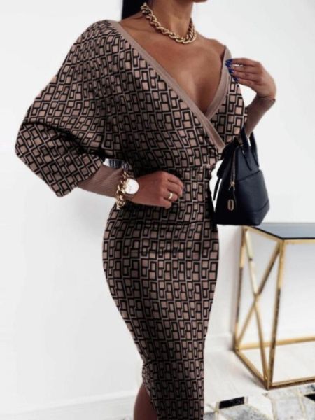 

casual dresses the women's dress exploded stripe medium long v neck sleeve high waist, Black;gray