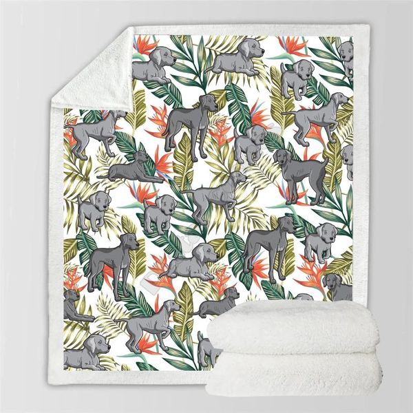 

blankets weimaraner fleece blanket 3d all over printed wearable adults/kids 02