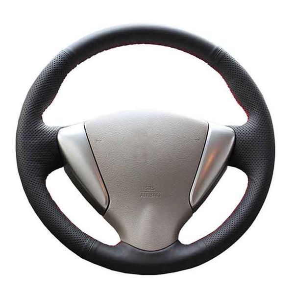 

steering wheel covers car cover for tiida sylphy sentra versa note customize diy wrap microfiber leather hand sewin