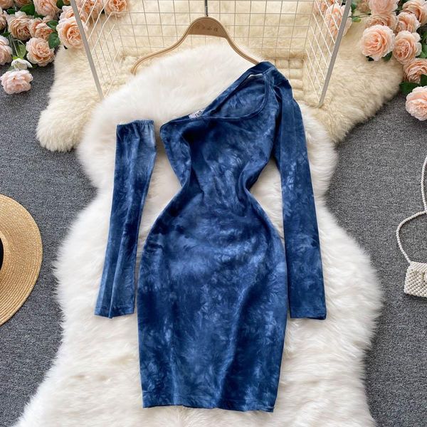 

casual dresses early autumn fashion european american vestidos female oblique collar unilateral strapless slim mini dress dk1333, Black;gray