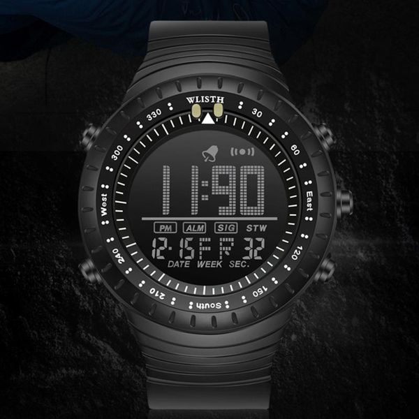 

wristwatches wlith mens watch military waterproof sport wrist digital satches for men watches male relogio masculino, Slivery;brown