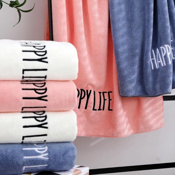 

towel t120a nice gift pink blue ivory absorbent embroidered letter microfiber el bath towels hand face