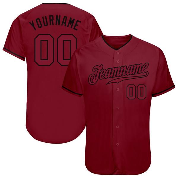 

custom crimson crimson-black authentic baseball jersey, Blue;black