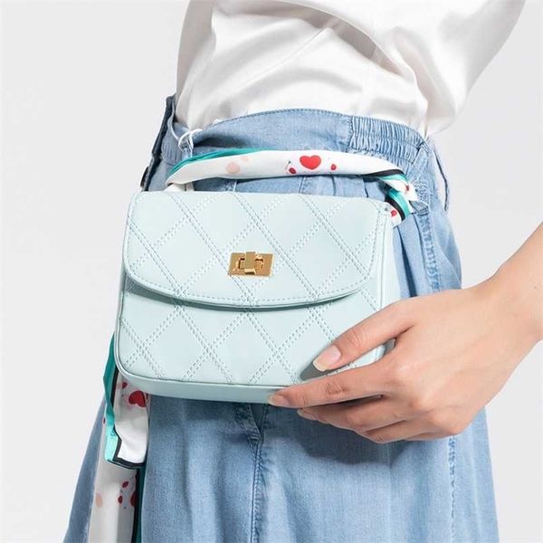 

202 split leather women belt bag fanny packs ribbon bags 211214