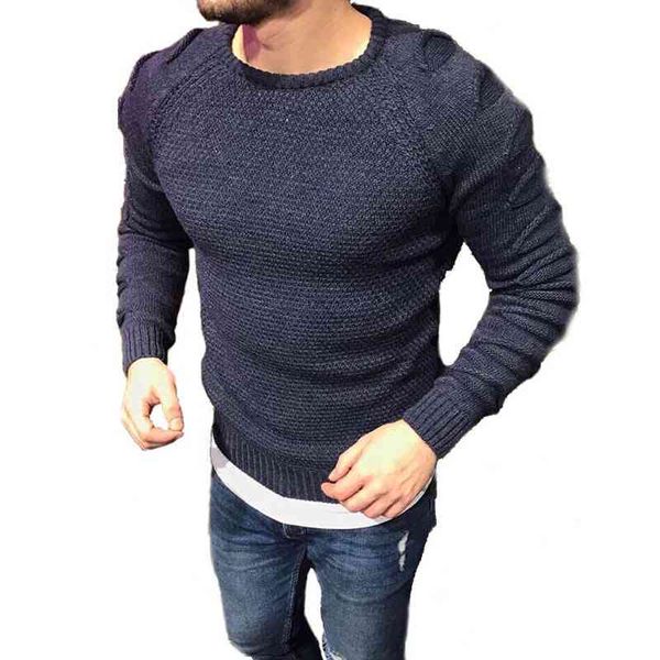 

sweater autumn winter casual long sve knitted pullover o-neck solid mens sweaters 2018 brand new sueter hombre s-xxl, Black
