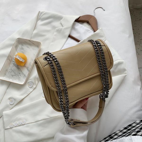 

evening bags vintage square crossbody bag 2021 fashion pu leather women's designer handbag chain shoulder messenger