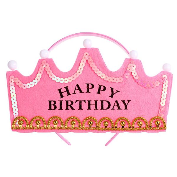 

party hats frcolor tiara birthday girl crown headband with led lights )