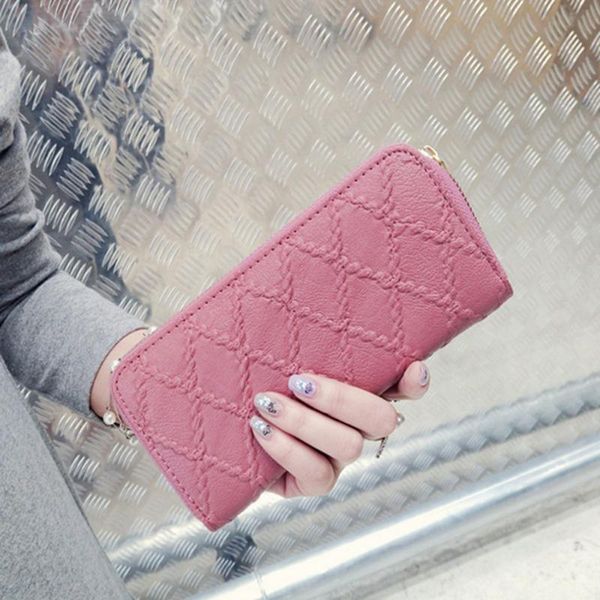 

wallets women long clutch wallet large capacity female purse lady purses phone pocket card holder carteras monederos para mujer, Red;black
