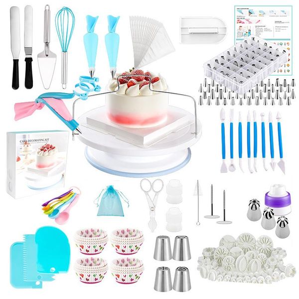 

cake decorating tools set turntable kit supplies baking accessories rotating stand cream nozzles for & pastry