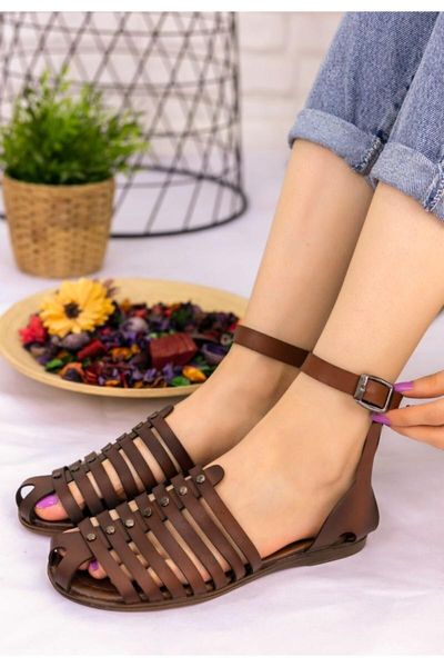 

women's black skin basement beaded sandals ade-kdn-kst-196593