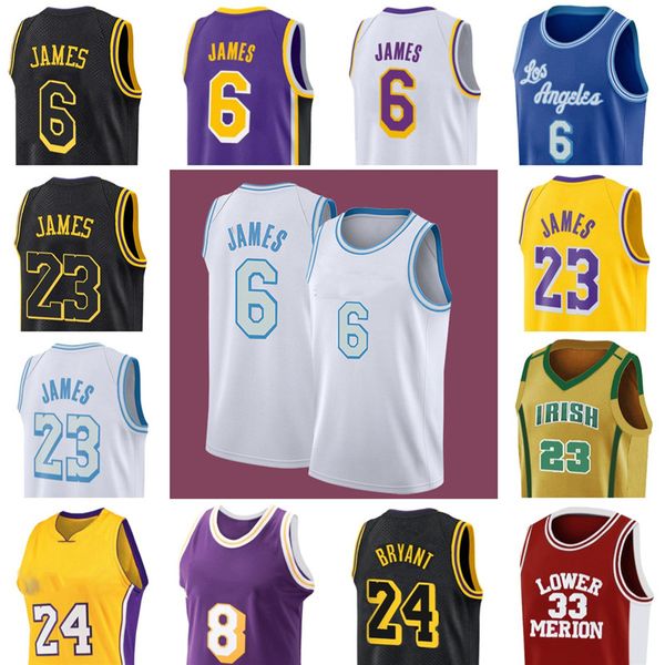 

space jam 2 tune squad ncaa 6 lbj 23 3 anthony los bryant davis angeles basketball jersey james lower merion college lebron stitched jersey, Black;red