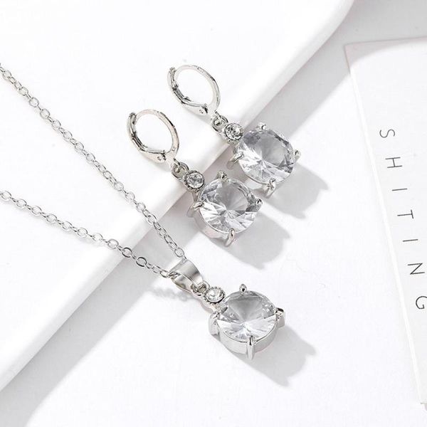 

pendant necklaces necklace women fashion style jewelry rhinestone chic drop birthday gift for accesorios mujer a1, Silver