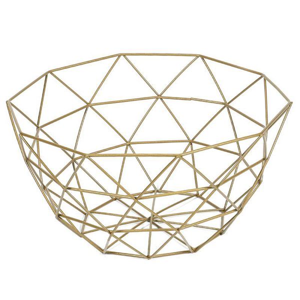 

storage baskets nordic gold metal art candy fruit basket for living room deskkitchen organizer
