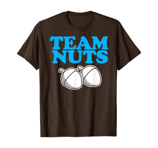 

team nuts gender reveal tee funny boy gender t-shirt, White;black