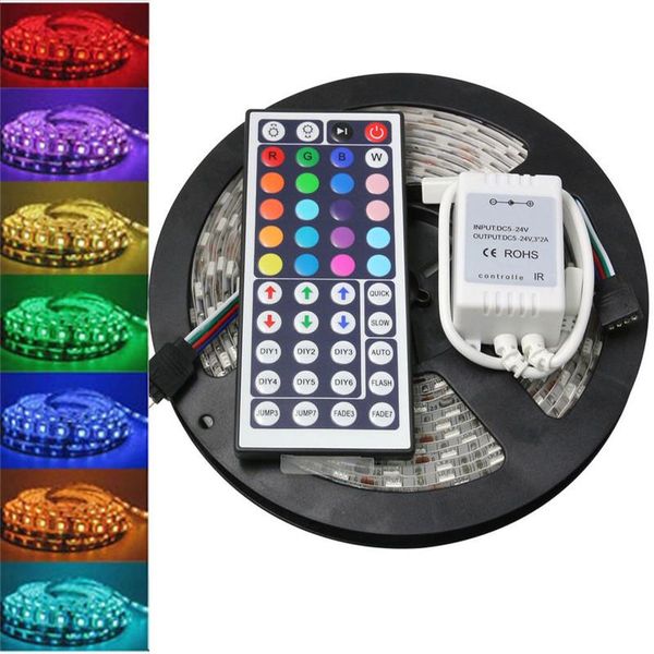 

led waterproof flexible strip 300 leds + 44 key ir remote strips