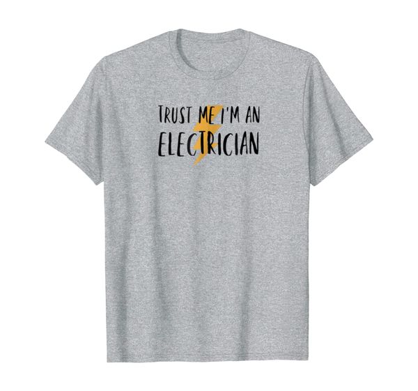 

trust me i'm an electrician t shirt, White;black