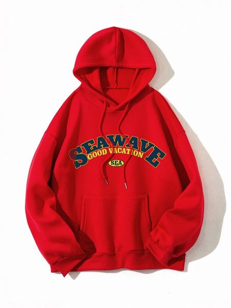 

letter graphic thermal lined hoodie v5h0#, White;black