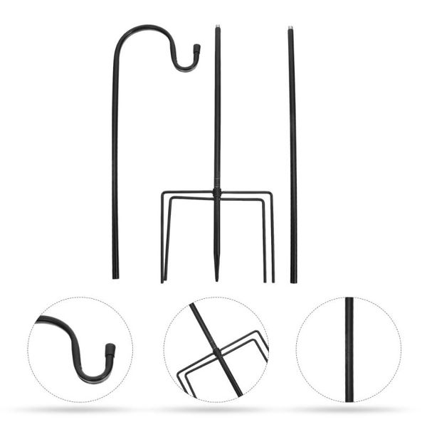 

hooks & rails 2pcs garden shepherd flowerpot lamp hanging inserting poles