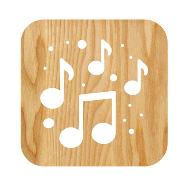 

table lamps creative wooden musical notes hollow square lamp led colorful night light home