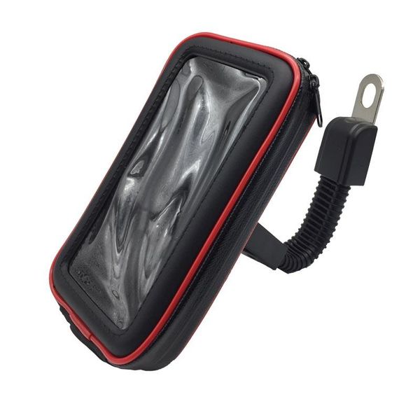 

cell phone mounts & holders universal motorcycle stand holder mount weather resistant cycling gps bag 4"-6.3" motor case for