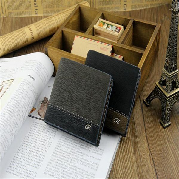 

wallets 2021 man short leather wallet multi-function large capacity coin purse luxury handbags mens clutch bags designer1, Red;black