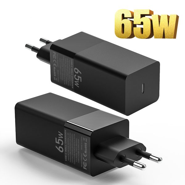 Miracare tipo C 65W Lipstick Trave Wall Charger 20V PD65W Power Cdapter QC3.0 AFC 18W 15W per laptop Type-C MacBookPro Samsung Note 10 XIaomi Huawei Cellulari