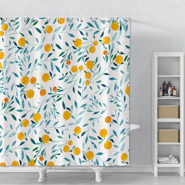 

shower curtains flowers leaves printed curtain waterproof bathroom with hooks polyester fabric bath decor