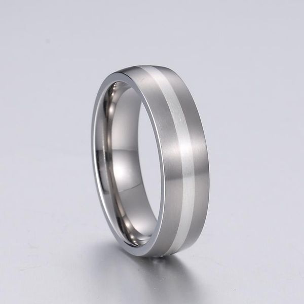 

wedding rings pure handmade men titanium ring 6mm marriage big size women couple finger without stones male western style, Slivery;golden