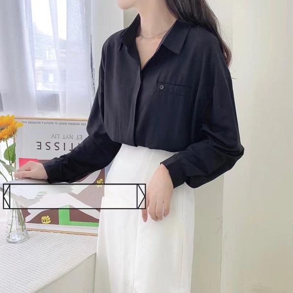 

women's t-shirt commuter long sleeve shirt for women 2021spring and autumn, White