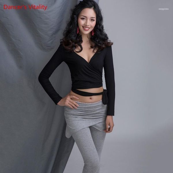 

stage wear cotton for women competition practice belly dance clothes v-neck knitted short pants black gray1, Black;red