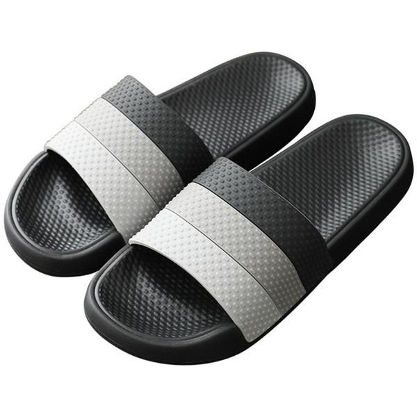 

slippers women striped flat bath summer indoor and outdoor wear shoes sandals home bathroom shower pool flip flops#0305, Black