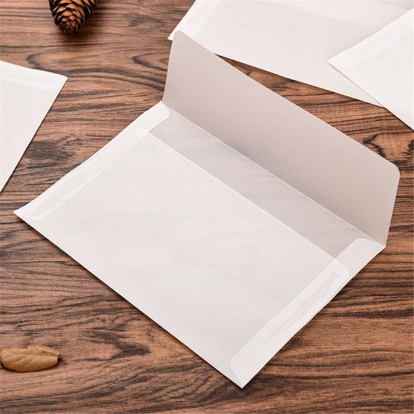 

gift envelopes translucent blank acid paper postcard 17.5*12.5cm greeting card cover wages letter bag cute packing bags
