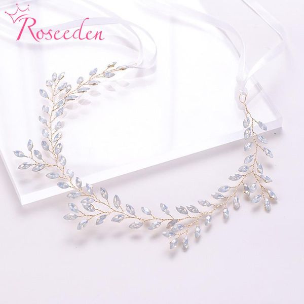 

hair clips & barrettes opal rhinestones bridal headband wedding accessories women party head ornaments re4119, Golden;silver