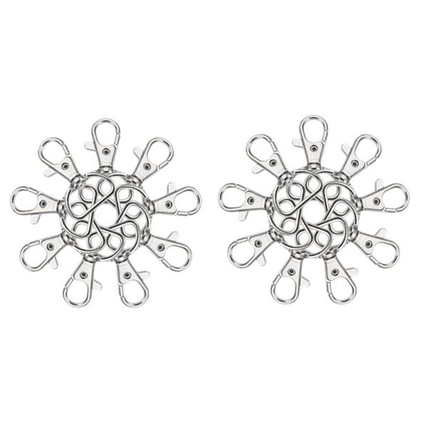 

keychains 20 pcs metal swivel clasp snap hook lobster and key rings set for keys handbags jewelry craft making, Silver