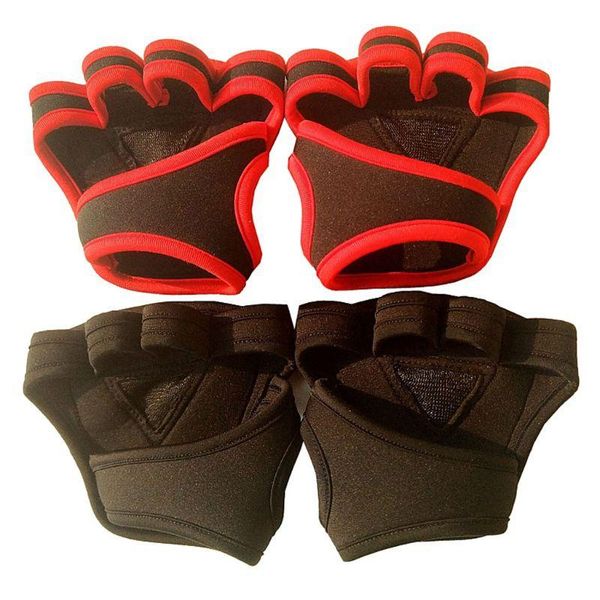 

sports gloves 1pair weightlifting workout crossfit fitness weight training grip m5tc, Black