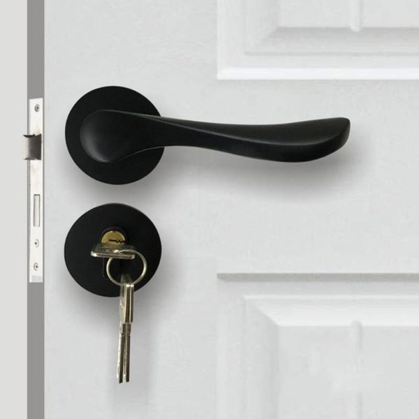 

handles & pulls split room bedroom with keys space modern door handle lock bathroom home indoor kitchen lever aluminum alloy mute mechanical