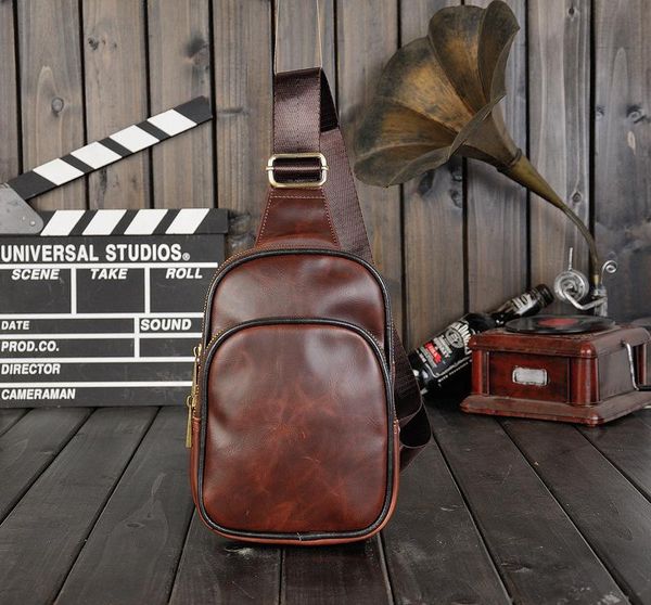 

briefcases vintage diagonal cross bag chest men's pu leather shoulder