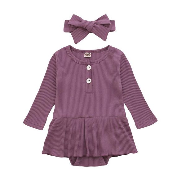 

autumn winter long sleeve cotton buttons rompers born baby boys girls jumpsuit infant boy girl playsuits clothes romper dress clothing sets, White