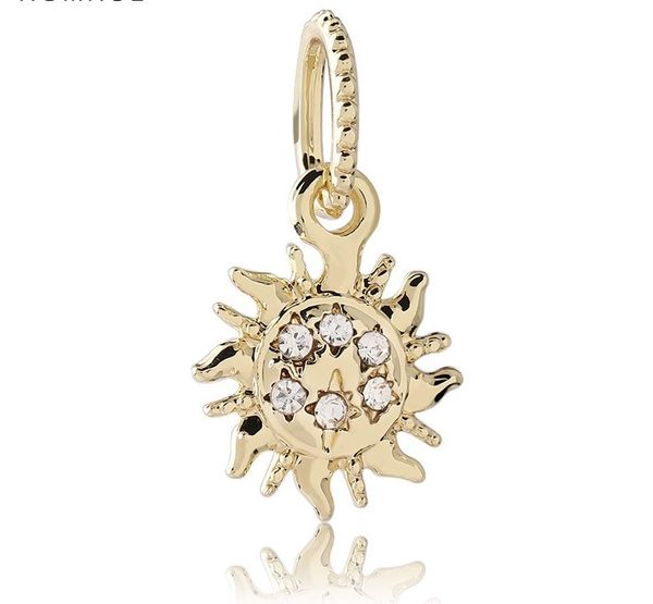 

fits pandora bracelets 20pcs shining sun silver charms bead charm beads pendant for wholesale diy european sterling necklace jewelry, Black