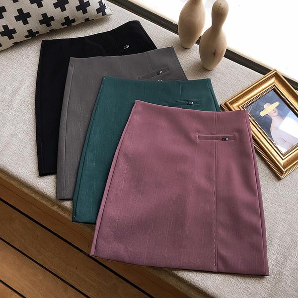 

skirts faux leather skirt a-line solid black purple above knee mini length single pockets locomotive street casual faldas verano 2021