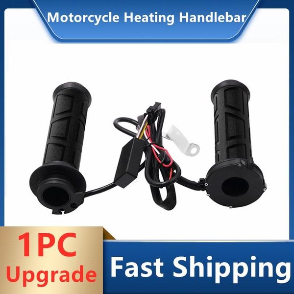 

handlebars universal motorcycle 22mm electric hand heated grips molded atv warmers adjust temperature handlebar