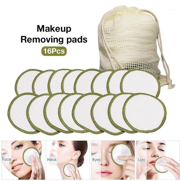 

bamboo reusable organic cotton pads makeup remover washable facial cleansing microfiber or sensitive skin 30p1