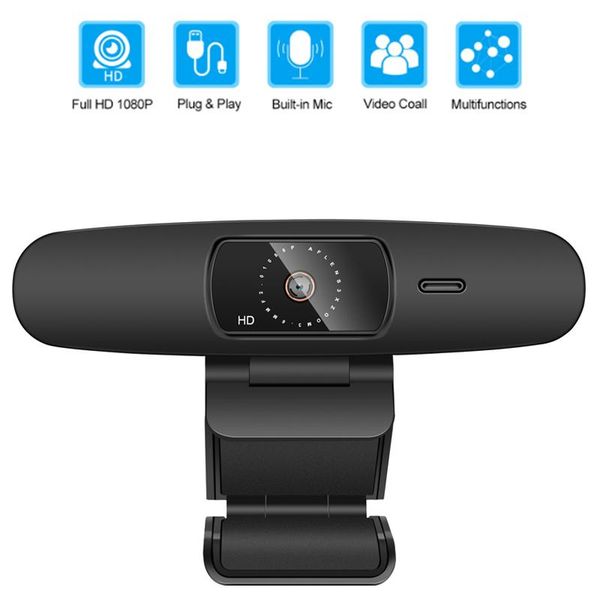 

webcam 500w pixel 1080p full hd web camera built-in microphone rotatable usb plug cam for pc computer mac lapdeskwebcams