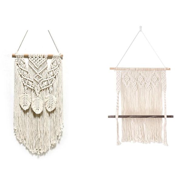 

tapestries handmade wall hanging woven tapestry with boho macrame rack