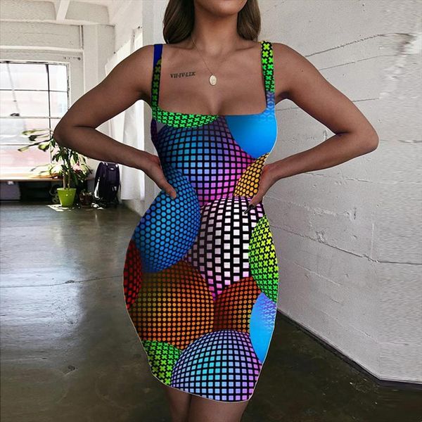 

colorful psychedelic sundress harajuku bodycon women dress clothing mini evening short beach high quality, Black;gray