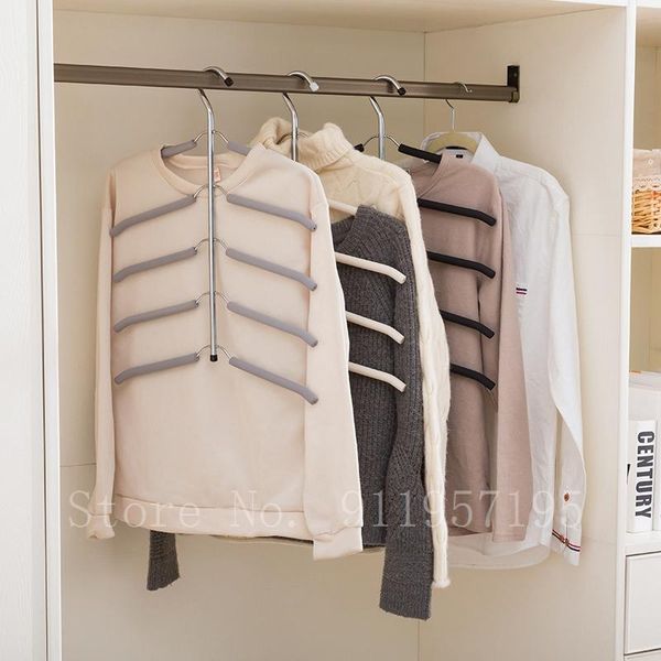 

hangers & racks multifunctional multi layers clothes hanger fishbone type clothing towel storage rack home