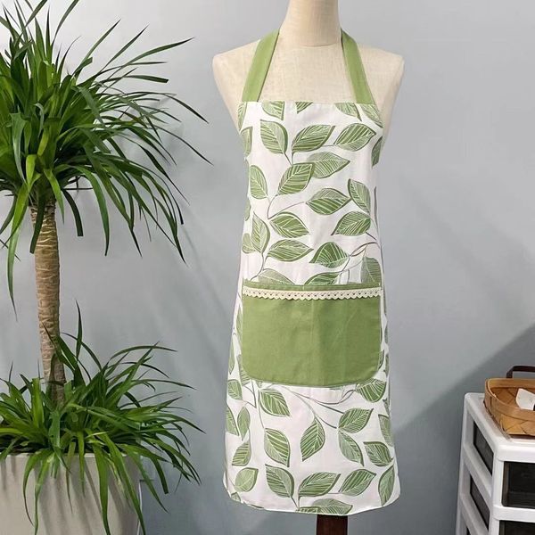 

style female fashion lovely home kitchen canvas apron cotton linen blouse
